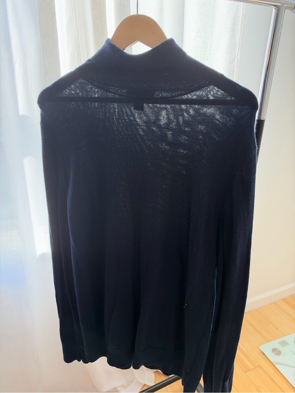 Express Navy Lightweight Turtleneck Sweater